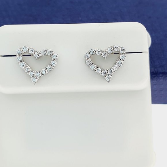 925 Sterling Silver CZ Stud Earrings for Women/Girl, US925P124 - Picture 7 of 8